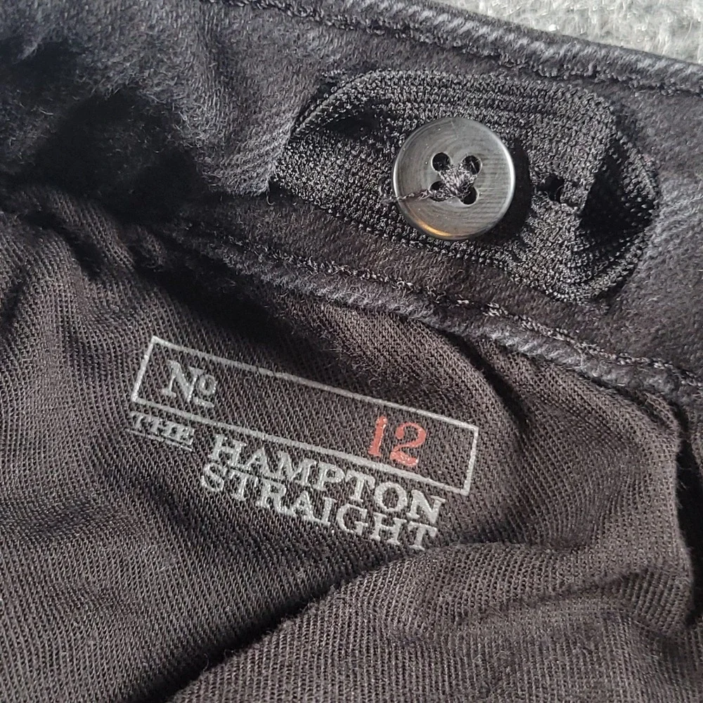 Polo Ralph Lauren Straight Jeans Kids Size 12 Black Hampton Straight Stretch